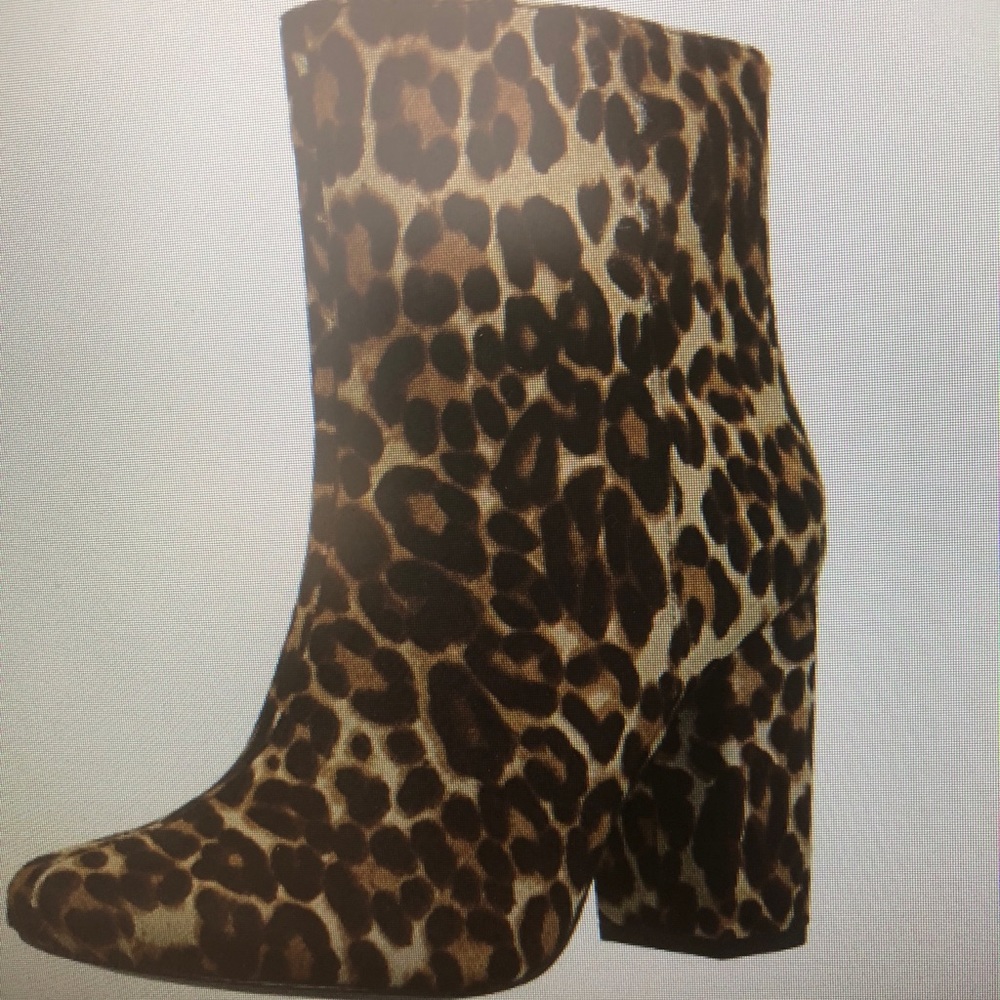 Charles David Leopard Booties